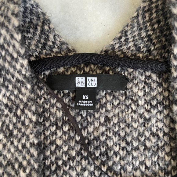 Uniqlo Black and White Open Cardigan | Size XS - Picture 4 of 6